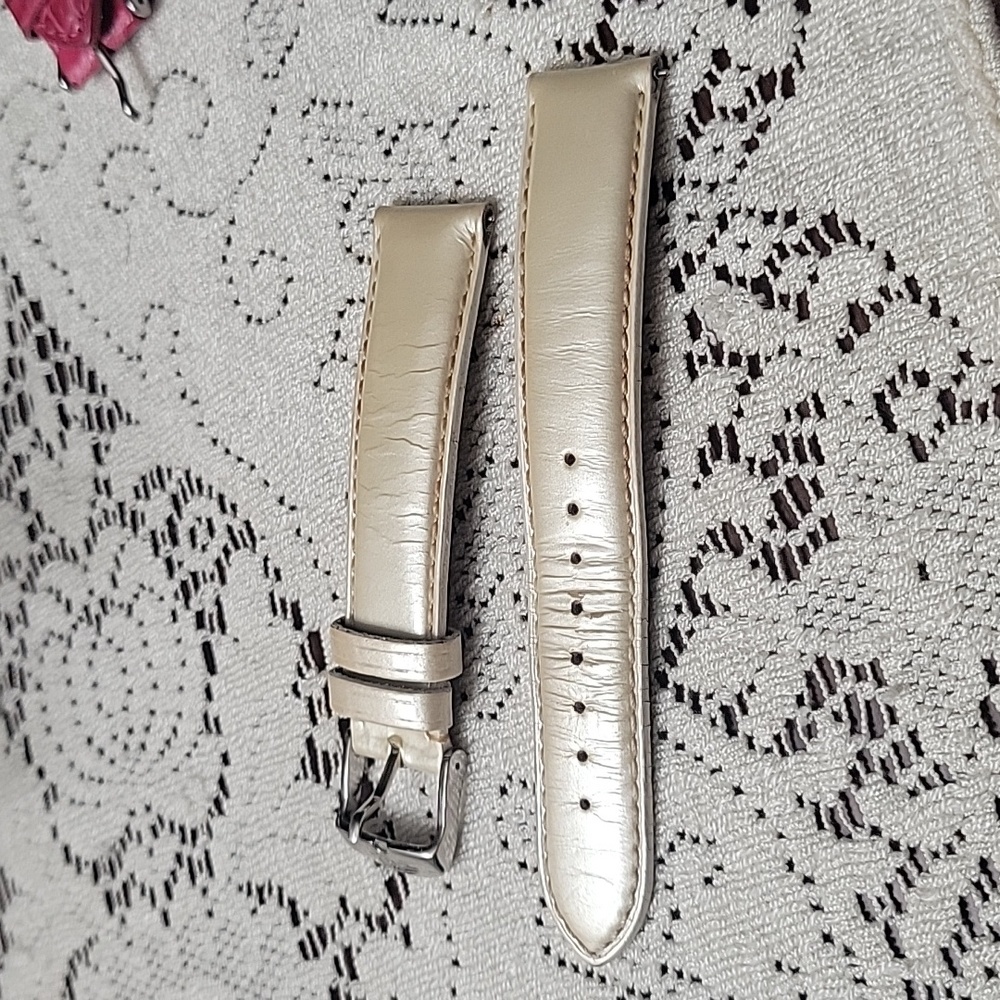 Michele 18mm Pearl Off White Watch Strap Band - Picture 2 of 14